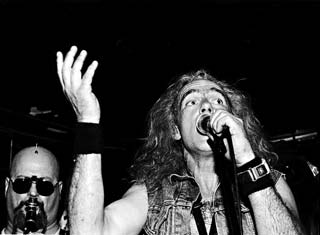 Frontman Abronski with lead clarinetist, Neil Basa, on Midwest tour